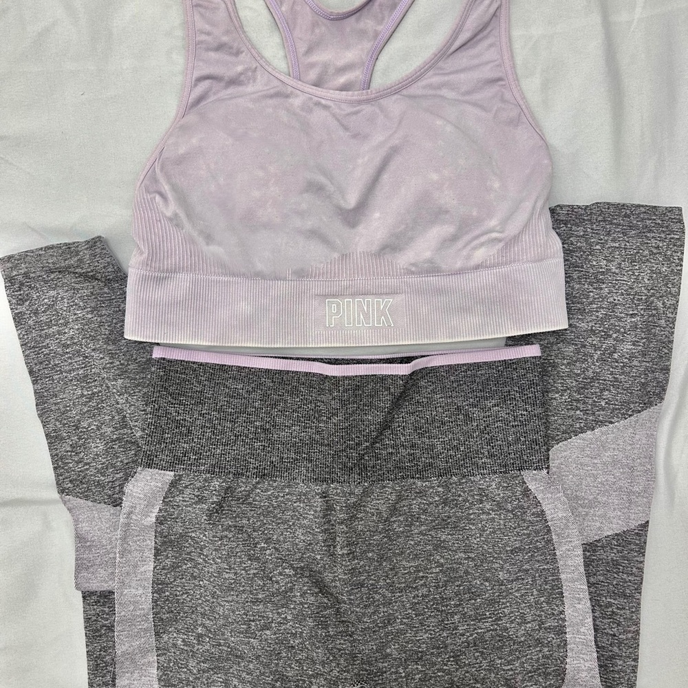SOLD VS Pink Sports Bra and Leggings Set